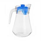 Jarra Em Vidro Com Tampa Azul Transparente 1,3l - Casambiente