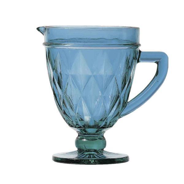 Jarra Em Vidro Lyor Diamond 1 Litro Azul