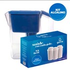 Jarra Magnética  Água Alcalina Azul + Kit C/ 3 Filtros - Gorre