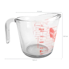 Jarra medidora Marinex Vidro 1 litro