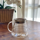 Jarra Para Café De Vidro Borossilicato Com Tampa 600ml