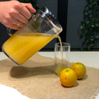 Jarra Quadrada 1,5l Acrílico Tampa Inox Jarro Água Suco Visio