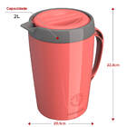 Jarra Térmica 2 Litros Caribe Sistema Hermético Rosa