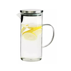 Jarra Vidro Borossilicato 1,5l Tampa Inox Resistente