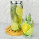 Jarra Vidro Borossilicato Com Tampa Capacidade De 1,3l