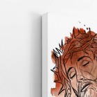Jesus Cristo Arte Aquarela Marrom Quadro Canvas 120x80cm