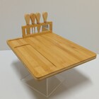 Jg 4pç P/ Queijo Home&co Com Tabua Para Cortar Divisoria Bamb
