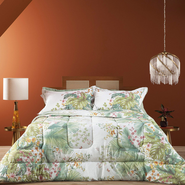 JG CAMA CASAL FOLIAGE - 4 PÇ