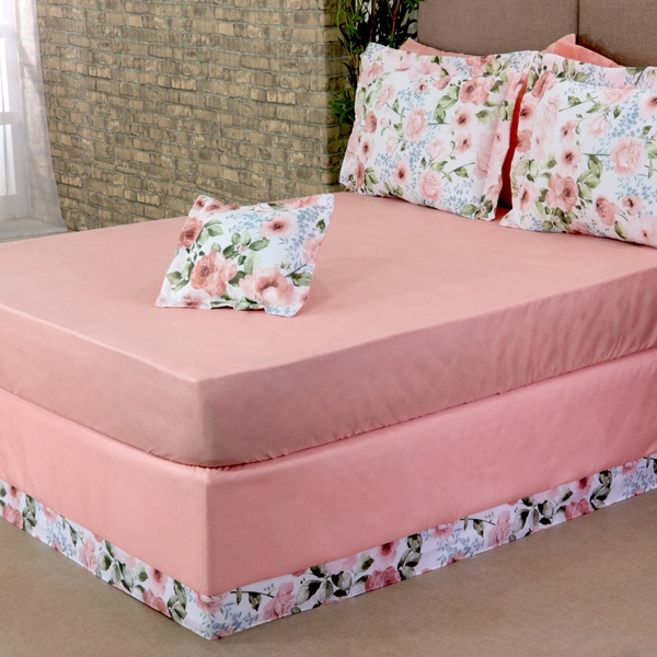 Jg De Lençol Casal / Queen 05 Pçs Buque