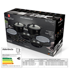 Jg De Panelas Preto C + Acessórios 12 Pcs