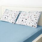 Jg Lençol 4 Pçs Casal Tecebem Alegria Malha 100% Algodão Azul