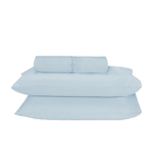 Jg Lençol Microfibra Casal 03 Pçs Azul