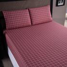 Jg Lençol Solteiro Chess Percal 200 Fios 2pç 80% Algodão 20%