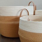 Jibaran Cesta Decorativa Organizadora Cachepô Fibra Natural 3