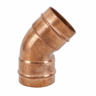 Joelho 45° Cobre Liso Água Quente e Fria 28mm ou 1" Ramo