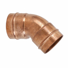 Joelho 45° Cobre Liso Água Quente e Fria 28mm ou 1" Ramo