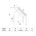 Joelho 45° Esgoto Dn100 Amanco