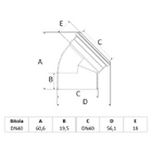 Joelho 45° Esgoto Dn40 Amanco