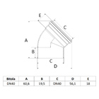 Joelho 45° Esgoto Dn40 Amanco
