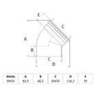 Joelho 45° Esgoto Dn 50 Amanco