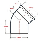 Joelho 45° Esgoto Série Normal 150mm Krona - Unico