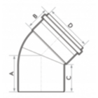 Joelho 45° Esgoto Sn Dn 75