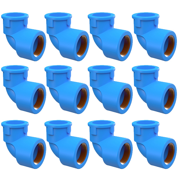 Joelho 90° com Bucha Roscável e Soldável Azul 25x20mm 3/4x1/2" Equation