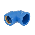 Joelho 90° com Bucha Roscável e Soldável Azul 25x20mm 3/4x1/2" Pack com 12 Peças Equation