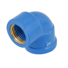 Joelho 90° com Bucha Roscável e Soldável Azul 25x20mm 3/4x1/2" Pack com 12 Peças Equation