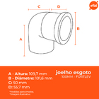 Joelho 90º Esgoto 100 Mm Fortlev