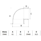 Joelho 90° Esgoto Dn40 Amanco