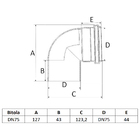 Joelho 90° Esgoto Dn75 Amanco