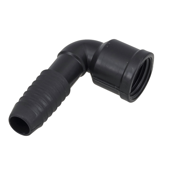 Joelho 90° Interno Polietileno Preto Roscável 1/2" 20mm Plastilit