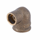 Joelho 90° Latão Roscável e Liso Água Quente e Fria 15mm ou 1/2" Ramo