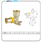 Joelho 90° Transição Fêmea Base Fixa Gás Dn 20x1/2" Amanco