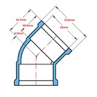 Joelho Água 45º Marrom - Krona, Tamanho: 25mm