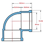 Joelho Água 90º Marrom - Krona, Tamanho: 40mm