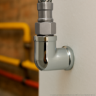 Joelho Cotovelo 1/2 Pol Curva Metal Cromado Rosca Femea X Fem