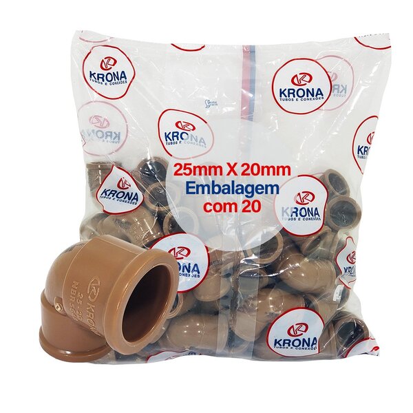 Joelho Cotovelo Soldável Krona 90° 25mmx20mm 20 Peças