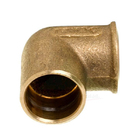 Joelho de Redução 90° Latão Roscável e Liso Água Quente e Fria 22mmx15mm ou 3/4"x1/2" Ramo