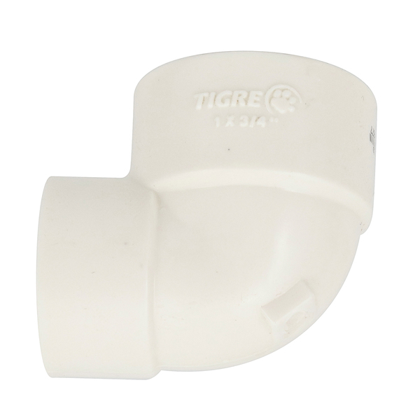 Joelho de Redução 90° Roscável Branco 32x25mm 1x3/4" Tigre