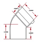 Joelho Esgoto 150mm 45 Graus Shiva - Unico