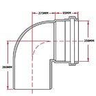Joelho Esgoto 250mm 90 Graus Shiva - Unico
