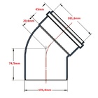 Joelho Esgoto 45º Branco - Krona, Tamanho: 100mm