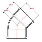 Joelho Esgoto 45º Branco - Krona, Tamanho: 40mm