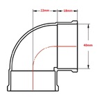 Joelho Esgoto 90º Branco - Krona, Tamanho: 40mm