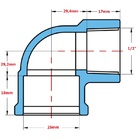 Joelho Lr Redução Água Marrom 25mm X 1/2" - Krona