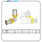 Joelho Metálico 16 Pex Gás Amanco