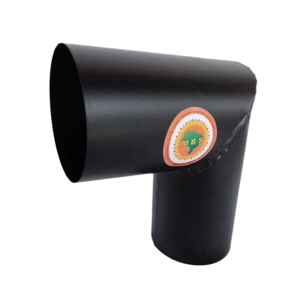 Joelho Para Tubo De Chaminé Preto Diâmetro 10cm