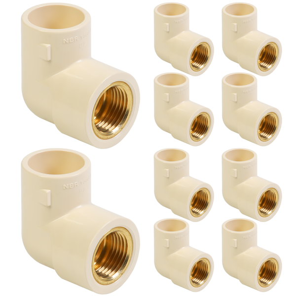 Joelho Transição Ff Cpvc 22mm X 3/4'pol 10 Peças Ultraterm Kr